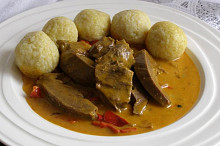 Vepřové srdce na kari