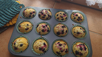 Muffiny s lesním ovocem