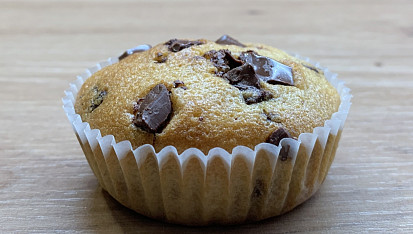 Recept na rychlé muffiny s kousky čokolády, Detail, dokonale