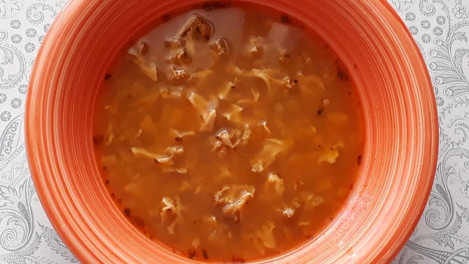 Polévka z kotrče (falešná dršťková), polévka z kotrče