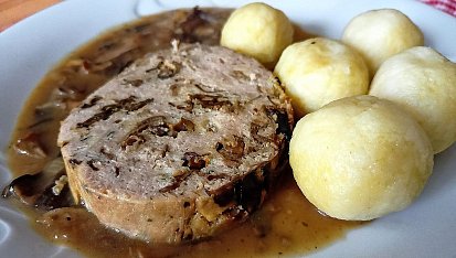 Krůtí sekaná se sušenými houbami a houbovou omáčkou, Krůtí sekaná se sušenými houbami