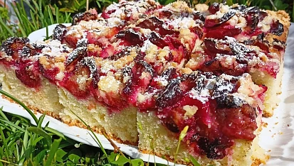 Nekynutý švestkový koláč, Nekynutý švestkový koláč
