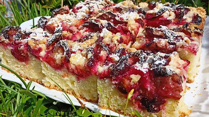 Nekynutý švestkový koláč, Nekynutý švestkový koláč