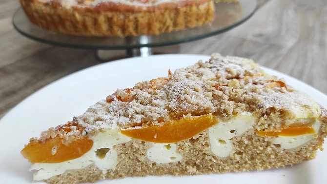 Meruňkový koláč s ovesnou moukou, Meruňkový koláč s ovesnou moukou