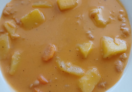 Fazolová polévka s bramborem a mrkví
