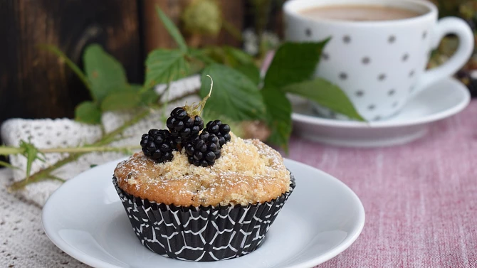 Ostružinové muffiny