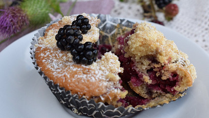 Ostružinové muffiny