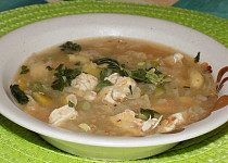 Fazolková polévka s krůtím/kuřecím masem