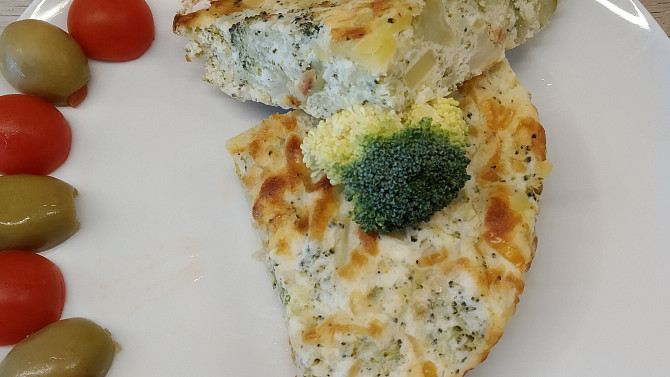 Brokolicový koláč bez mouky