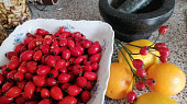 Šípkový sirup s vůní citronu a pomeranče