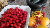 Šípkový sirup s vůní citronu a pomeranče