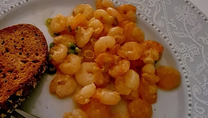 Česnekové krevetky