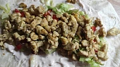 Tortilla s kuřecím masem a česnekovým dresinkem, Náplň
