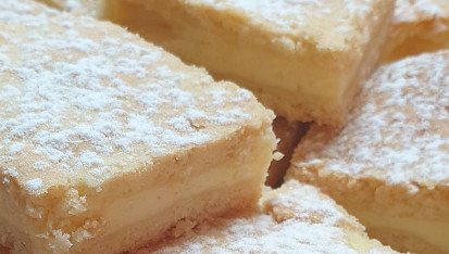 Linecký tvarohový koláč s pikantní marmeládou, Luxusní :-)