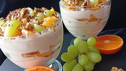 Karamelizovaný jogurt s ovocem, Karamelizovaný jogurt s ovocem