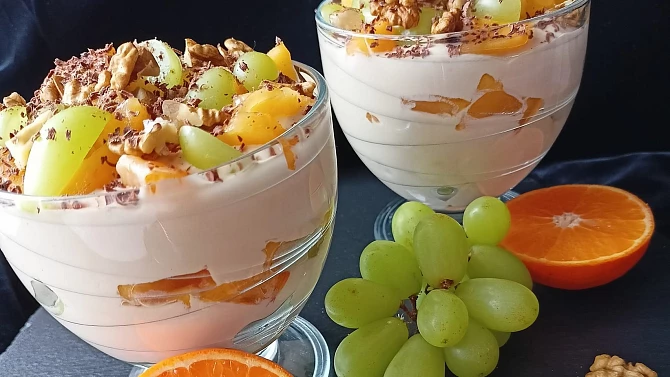 Karamelizovaný jogurt s ovocem, Karamelizovaný jogurt s ovocem