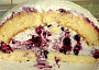 Piškotový dort s borůvkovou náplní