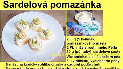 Sardelová pomazánka na chlebíčky a jednohubky