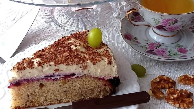Ořechočokoládová buchta s krémem, Ořechočokoládová buchta s krémem
