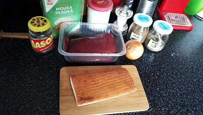 Vepřová játra na uzené slanině, ingredience