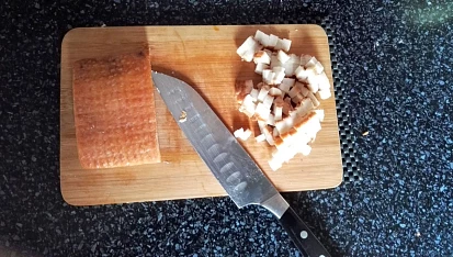 Vepřová játra na uzené slanině