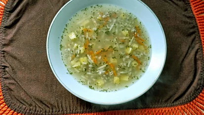 Ovarová polévka s kroupami