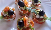 Domácí gravlax & luxusní lahůdky z gravlaxu, Lososové mini tataráčky