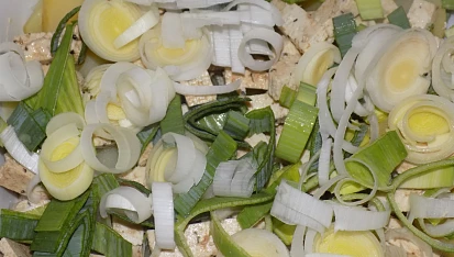 Zapékané tofu s pórkem