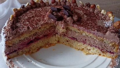 Nadýchaný dort s čokoládou Margot a pařížským krémem, Nadýchaný dort s čokoládou Margot a pařížským krémem