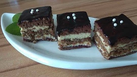 Kakao – ořechové řezy