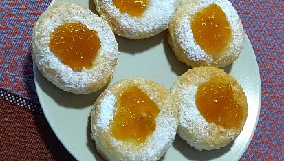 Tvarohové šišky s džemem