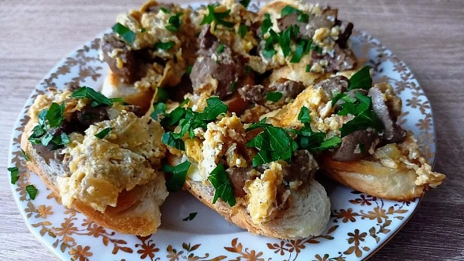 Toustíky s králičími játry, Toustíky s králičími játry
