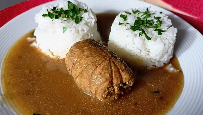 Vepřový ptáček s rýží, Vepřový ptáček s rýží