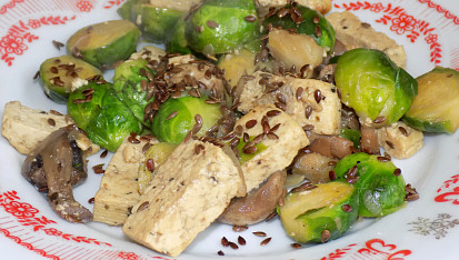 Růžičková kapusta s tofu