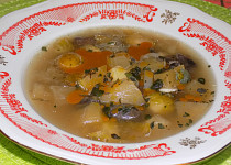 Tykvová polévka s růžičkovou kapustou