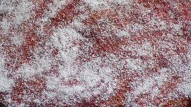 Jablečný koláč s rybízovou marmeládou