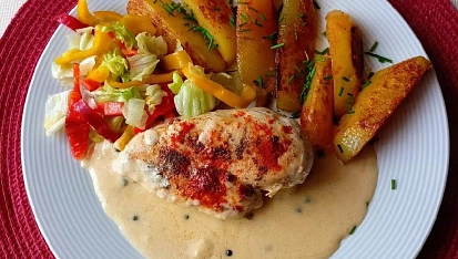 Kuřecí prsa s omáčkou s nakládaným pepřem, Kuřecí prsa s omáčkou s nakládaným pepřem