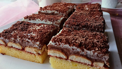 Piškotové řezy s nutellou a rumem, Piškotové řezy s nutelou a rumem