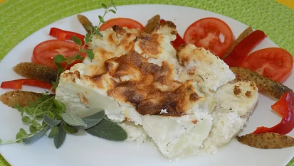 Květák zapékaný s rybím filé