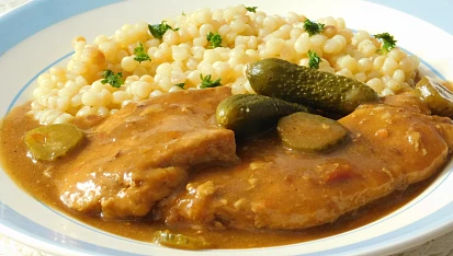 Vepřová kýta à la hovězí znojemská roštěná