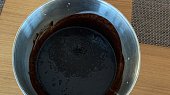 Čokoládové muffiny s karamelkou (Do kefíru přidáme směs z hrnce)