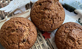 Čokoládové muffiny s kokosovou polevou, Muffiny