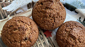 Čokoládové muffiny s kokosovou polevou, Muffiny