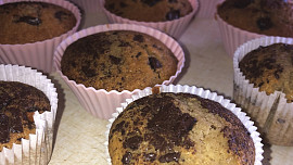 Vanilkové muffiny s čokoládou