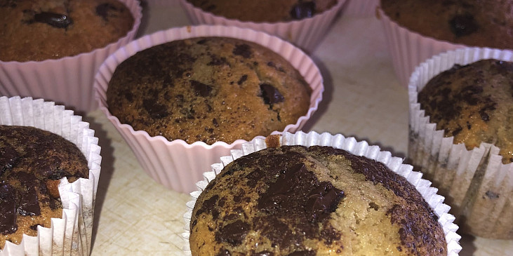 Vanilkové muffiny s čokoládou