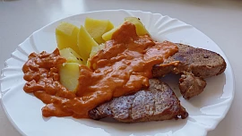 Vepřová panenka s rajským smetanovým přelivem
