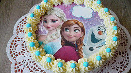 Kytičkový dort s vanilkovým pudinkovým krémem Kytičkový dort s vanilkovým pudinkovým krémem