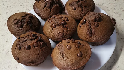 Recept na rychlé muffiny s kousky čokolády