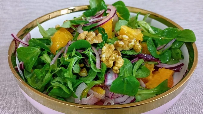 Polníčkový recept s pomerančem a ořechy, Polníčkový recept s pomerančem a ořechy