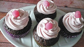 Kakaové cupcaky s ovocným krémem